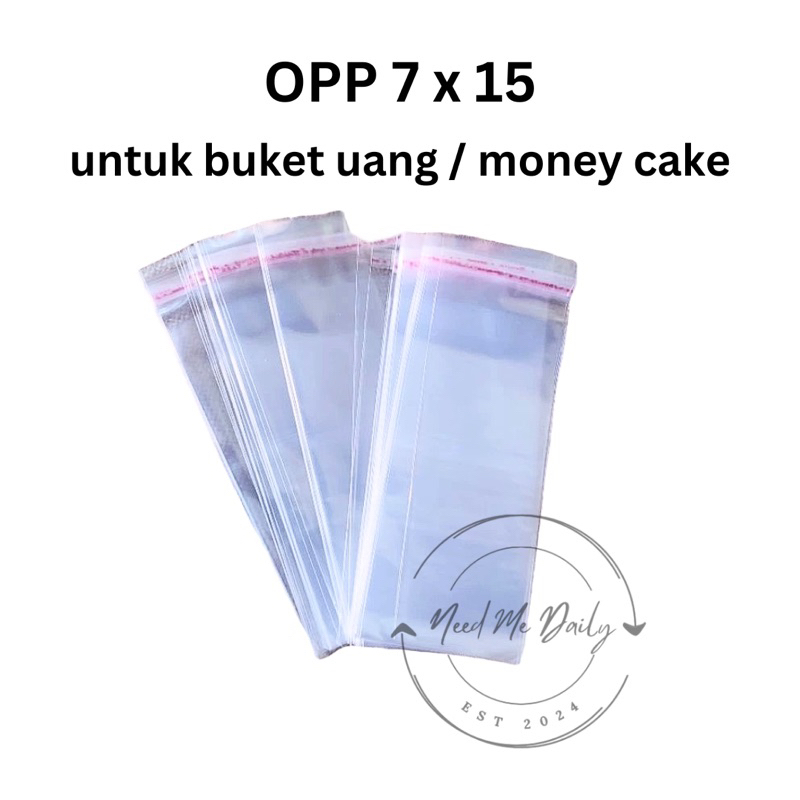 

PLASTIK LEM OPP UANG 7x15 100 lembar Money Bouquet / Money Cake