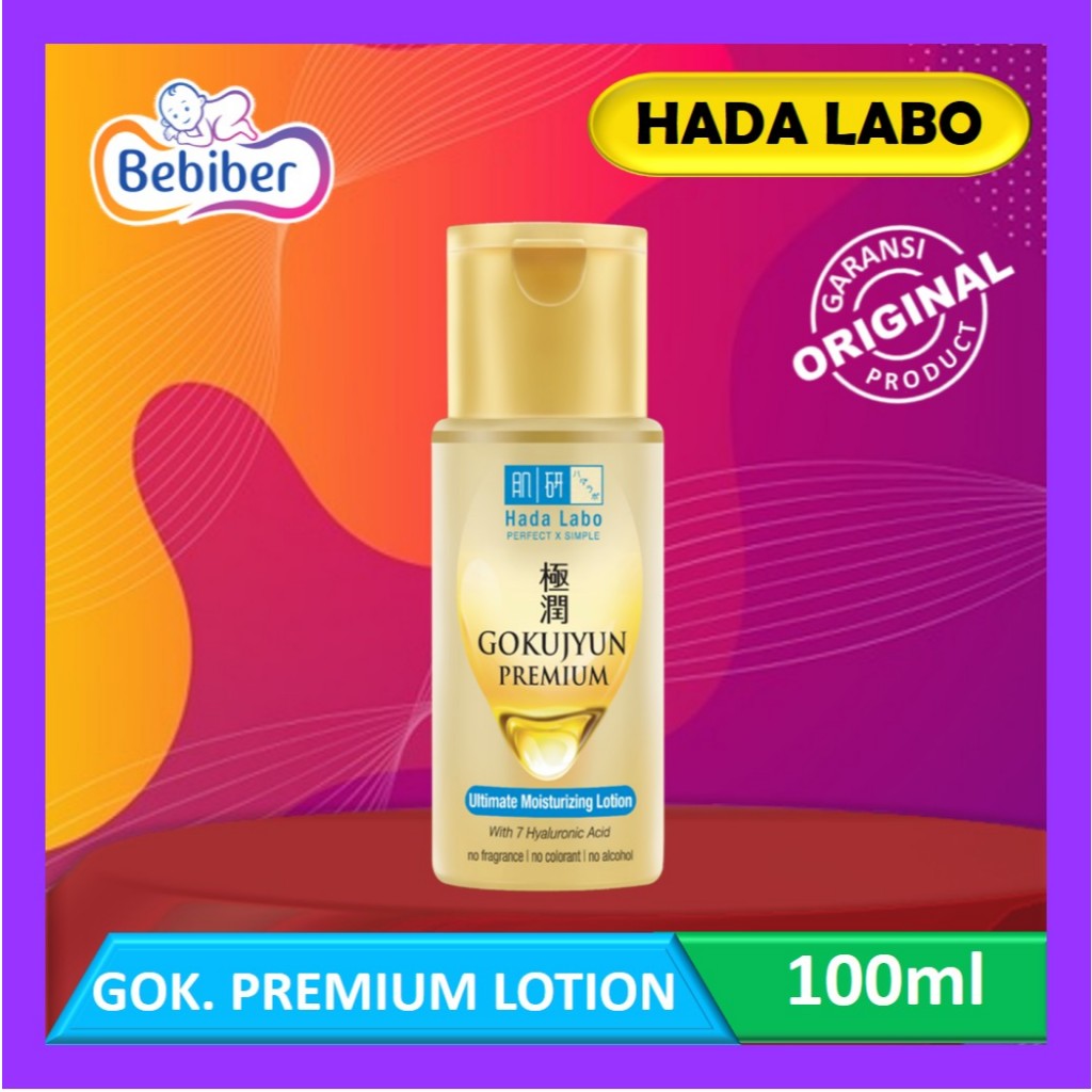 Hada Labo Gokujyun Premium Ultimate Moisturizing Lotion 100ml - Hadalabo Hydrating Toner - Bebiber
