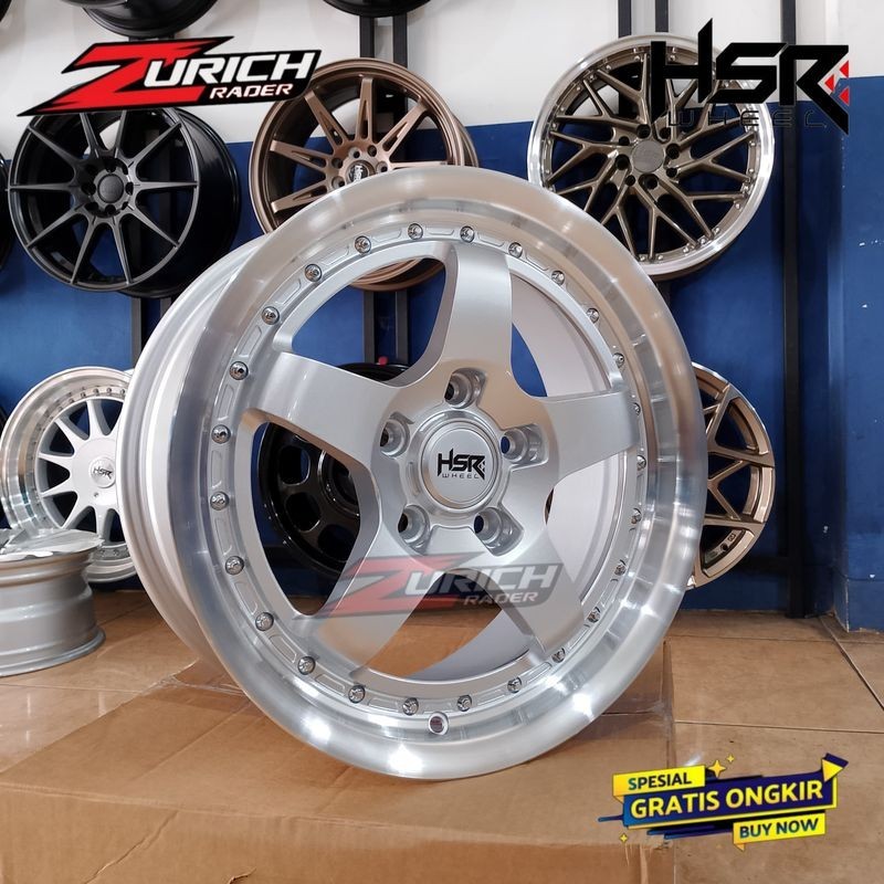Velg Mobil Brv Stream Civic Fd Ertiga Xl7 Xover Ring 16 Hsr Wheel Bob Pcd 5x114,3 Silver