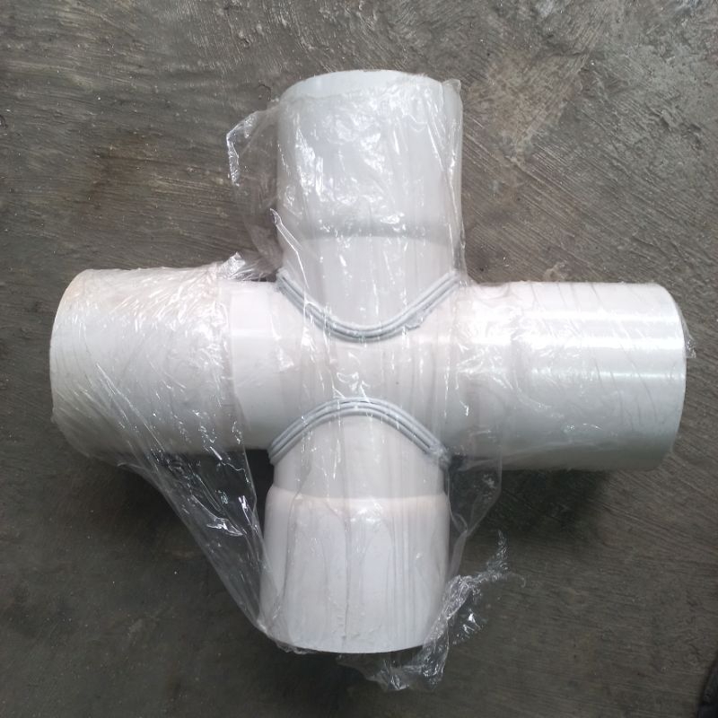 Cross 4 inch pipa pvc 4 arah