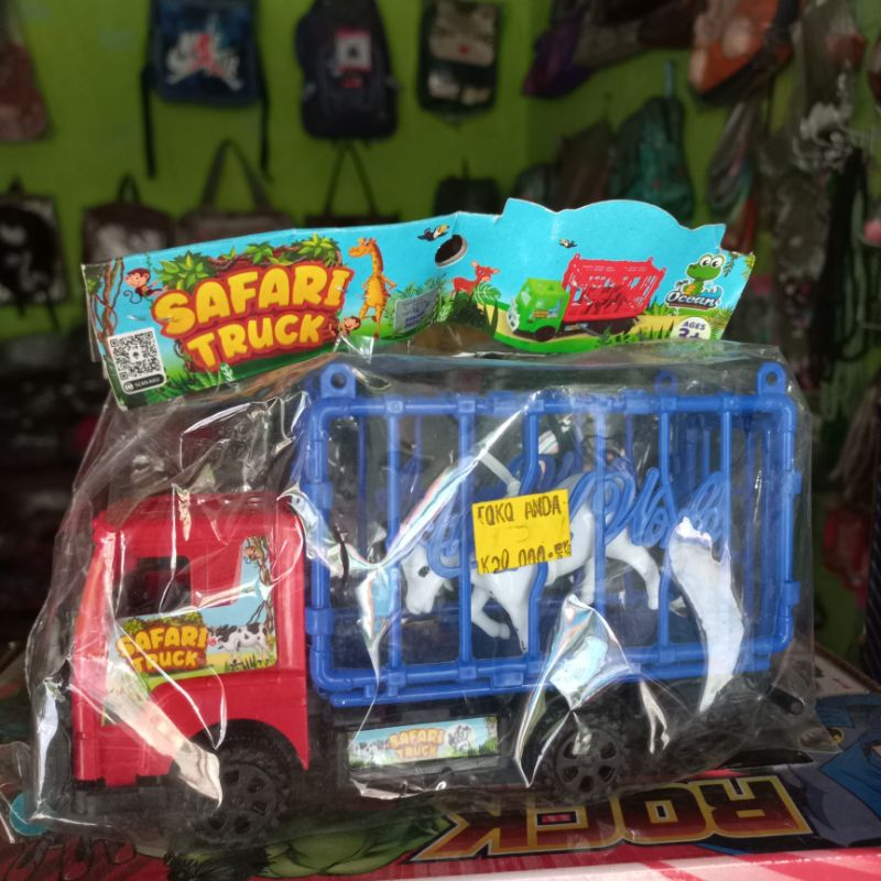 mobil truk hewan , truk safari , mainan truk hewan