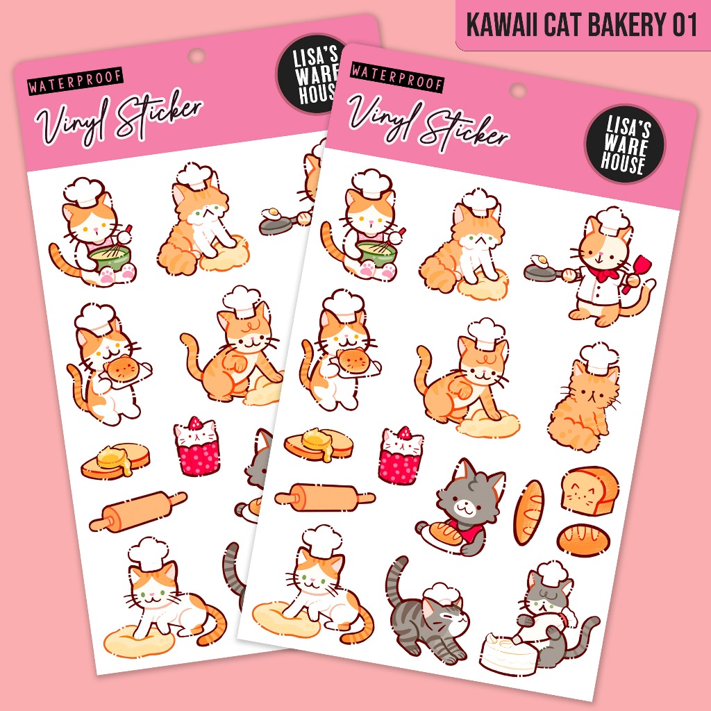 

Sticker Kawaii Cat Bakery Volume 01