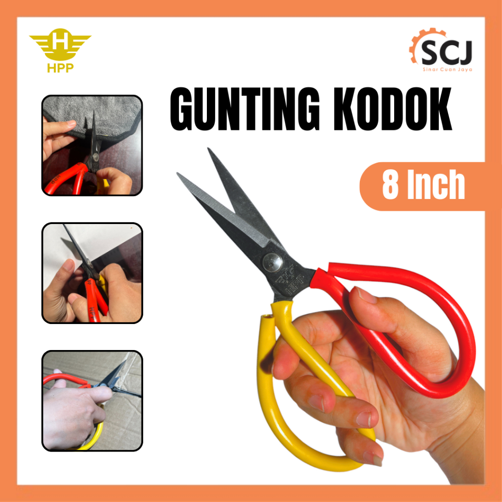

SCJ - Gunting Kodok / Gunting Kain / Tailor Scissors / Gunting Serbaguna Merek HPP