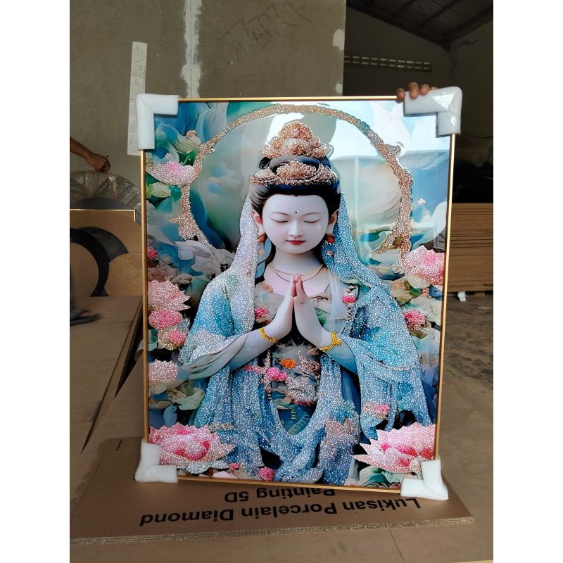 lukisan Porcelain Diamond 5d gambar Dewi kwan im