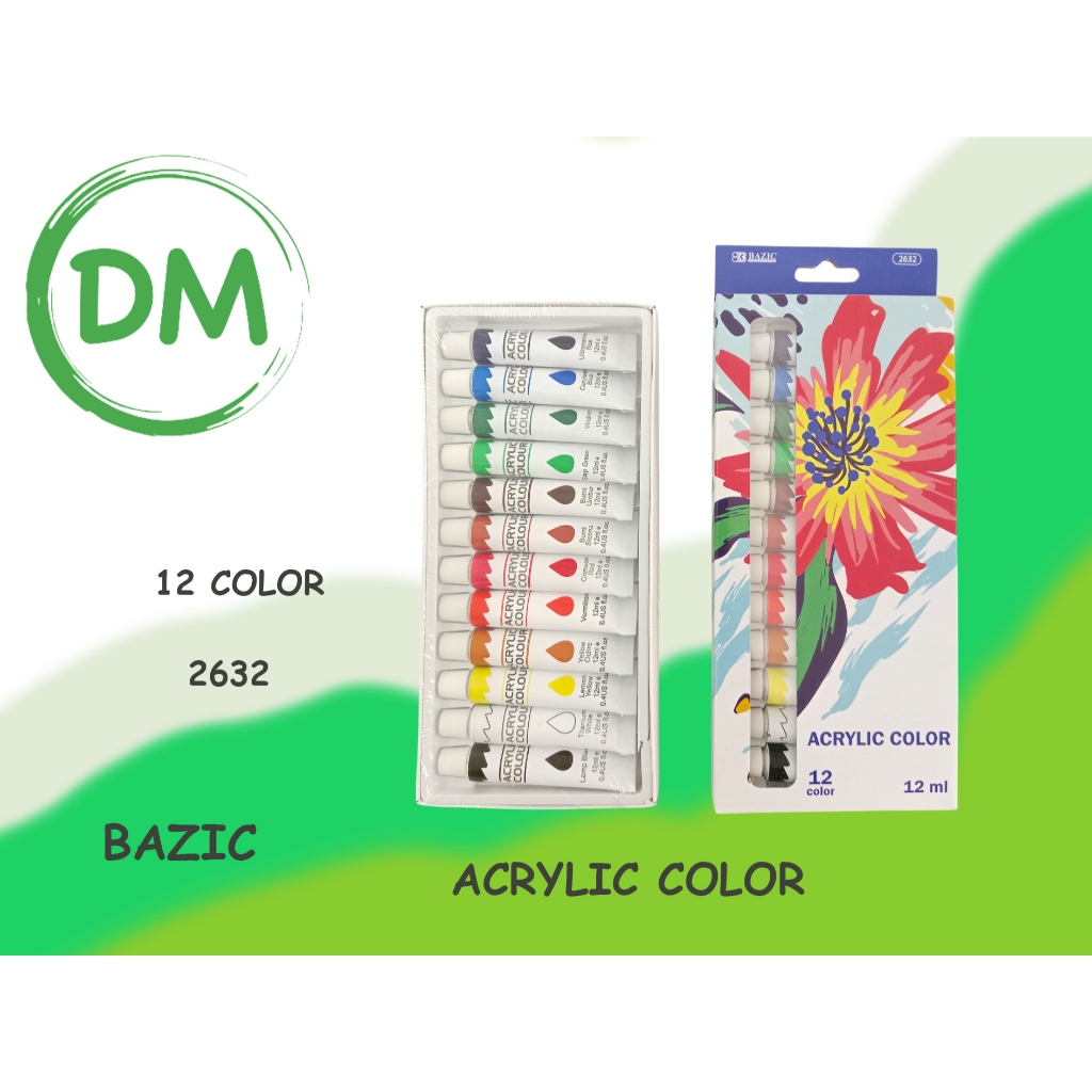 

2632 BAZIC ACRYLIC COLOR 12 WARNA 12 ML