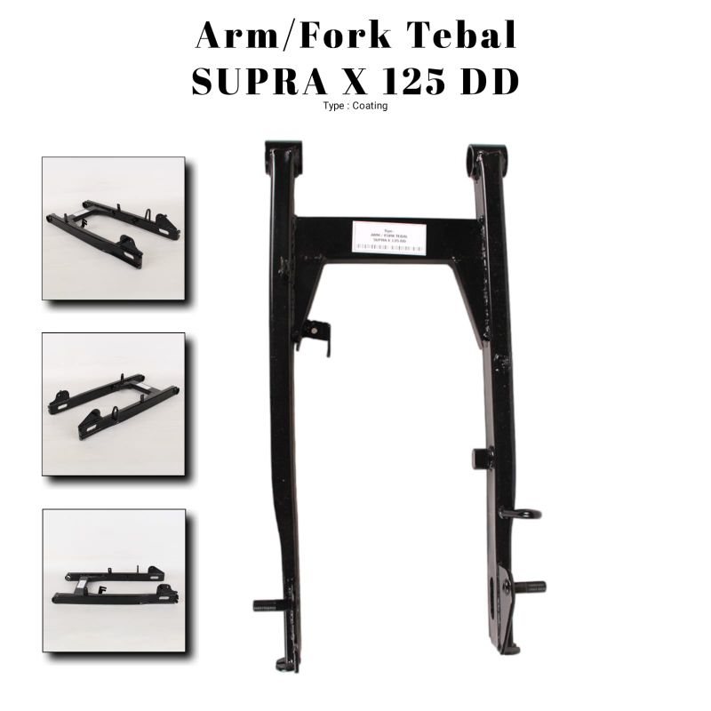 ARM SUPRA X 125 DD (DOUBLE DISK) HITAM TEBAL