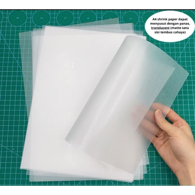 

SHRINK PAPER KERTAS YANG BISA MENYUSUT DENGAN PANAS UNTUK BERBAGAI KREATIVITAS A 4 / KERTAS KALKIR