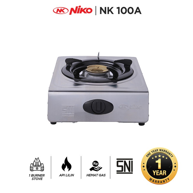 Niko Kompor 1 Tungku NK 100A / NK 101A Kompor Gas 1 Tungku Minimalis