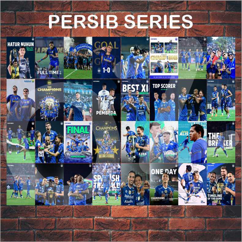 POSTER DINGDING AESTHETIC / POSTER PERSIB / PERSIB BANDUNG / POSTER BOLA / MURAH ISI 32 LEMBAR