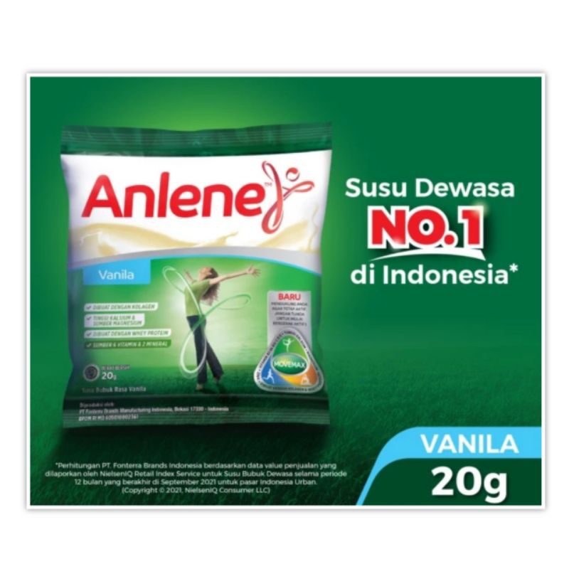 

Anlene Actifit Vanila Renceng 10 sachet @ 20 gr Susu Kalsium