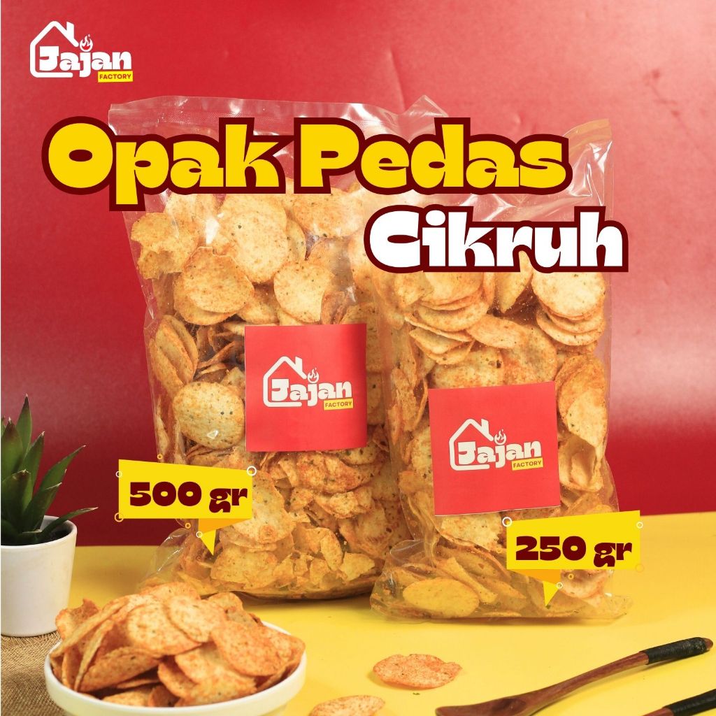 

Jajan Factory - Opak Pedas Cikruh 250gr / 500gr Snack Kiloan Camilan Kriuk Cemilan Gurih Renyah