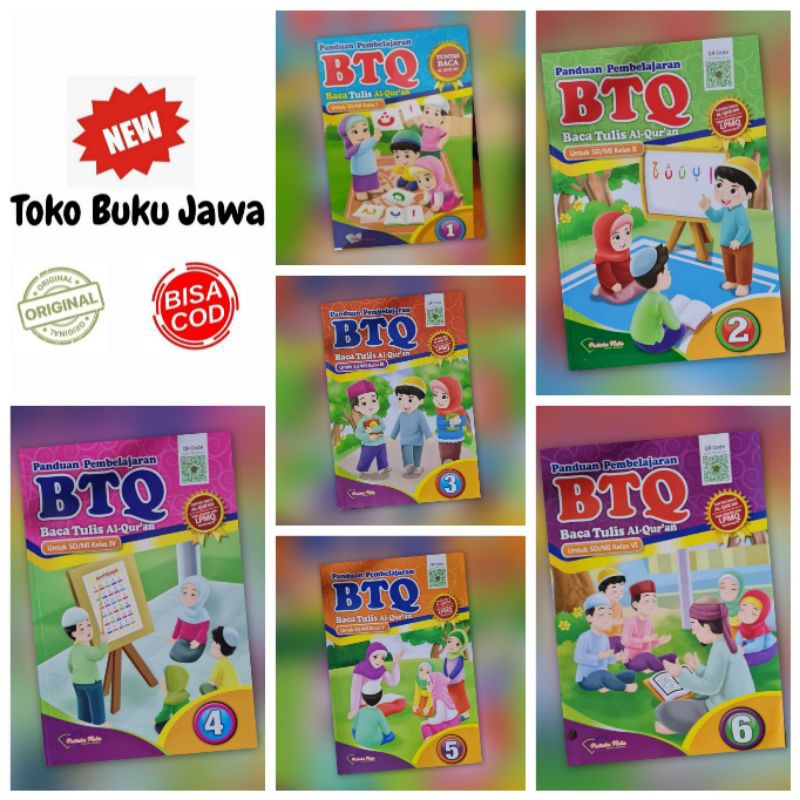 [Pustaka Mulia] Buku SD Panduan Pembelajaran Baca Tulis Al-quaran BTQ Kelas 1 2 3 4 5 6 Pustaka Muli