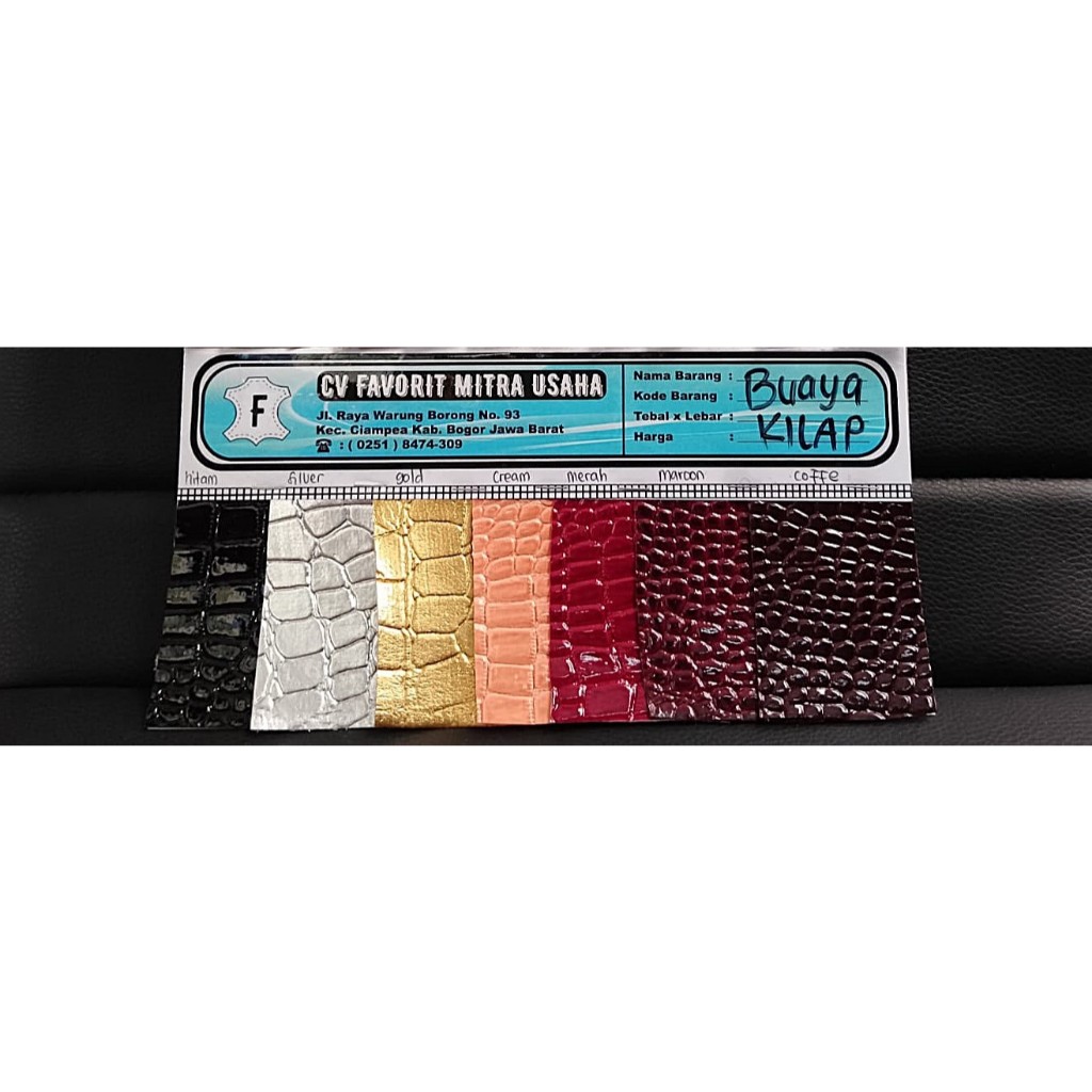 KULIT SINTETIS CROCO BUAYA KILAP SHINNY