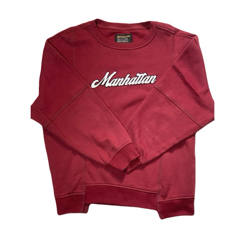 Erigo Crewneck Manhattan Maroon | Erigo Sweatshit Manhattan Maroon | Crewneck Cowok