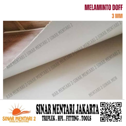 Triplek melamin putih melaminto 3 mm