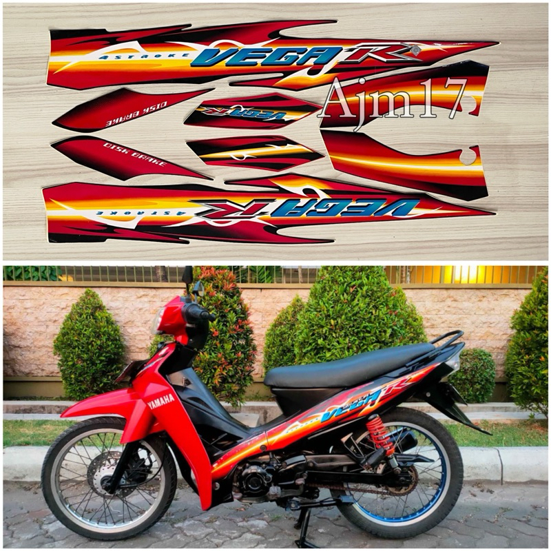 STIKER MOTOR VEGA R 2007 MERAH