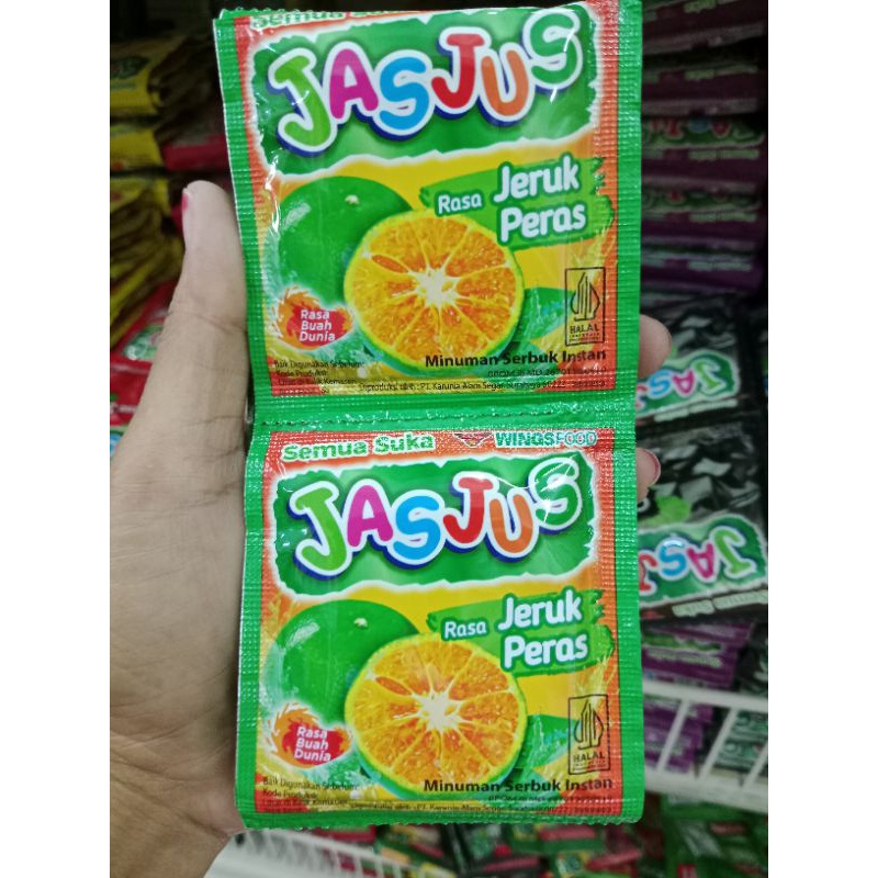 

JasJus Rasa Jeruk Peras 1 Renceng isi 10 Sachet