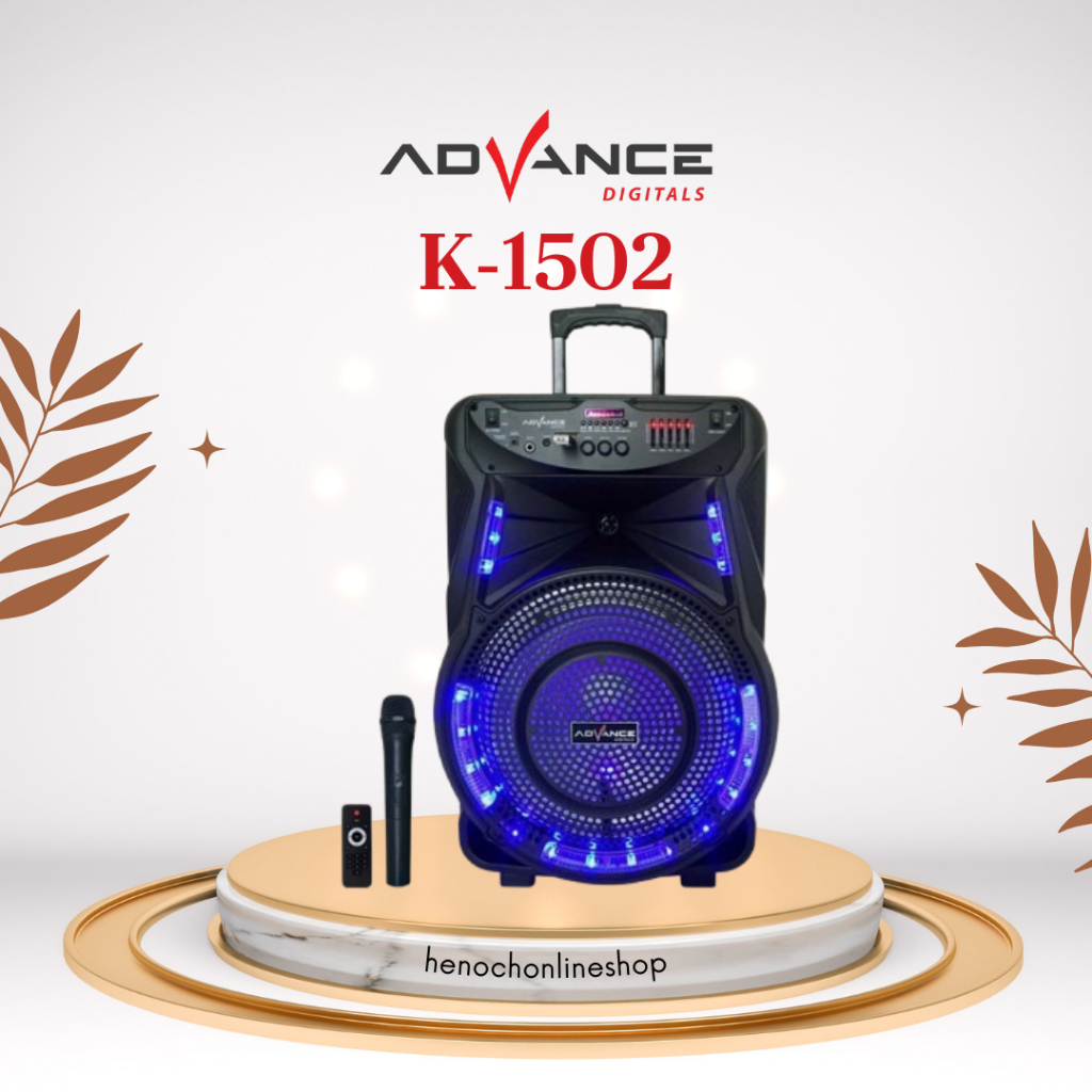 ADVANCE K1502 K-1502 Speaker Meeting Portable Bluetooth 15inch