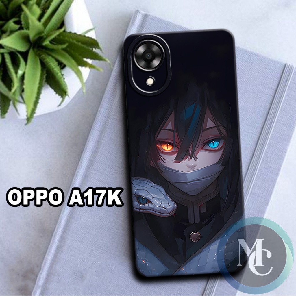 CC12/ Softcase karet lentur untuk oppo a17k/Motif karakter anime demon slayer/case oppo a17k/kesing 