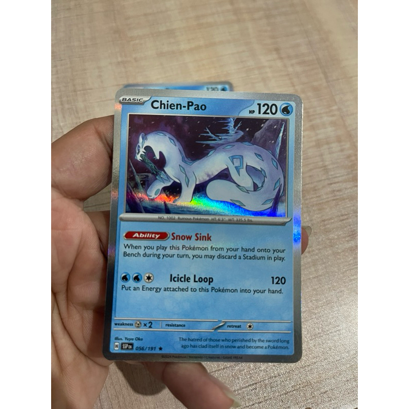 kartu pokemon original holo rare chien-pao 056/191