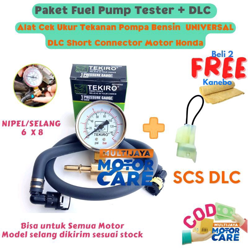 PROMO LENGKAP UNIVERSAL Fuel Pump Tester  Pressure Gauge Alat Cek Pengukur Tekanan Pompa Bensin  Mot