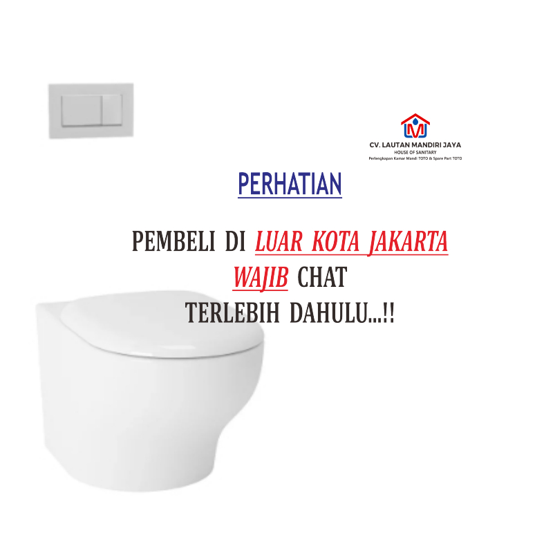 TOTO CW254PJ Kloset Duduk Gantung Tempel Tembok Toilet Wall Faced