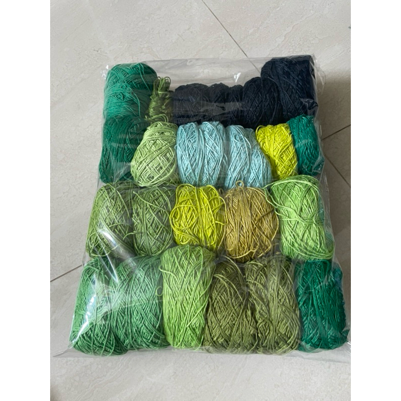 BIG SALE BENANG RAJUT KATUN BALI SMALL PLY GREEN SERIES TIDAK DIJUAL TERPISAH TAKE ALL BENANG LOKAL 