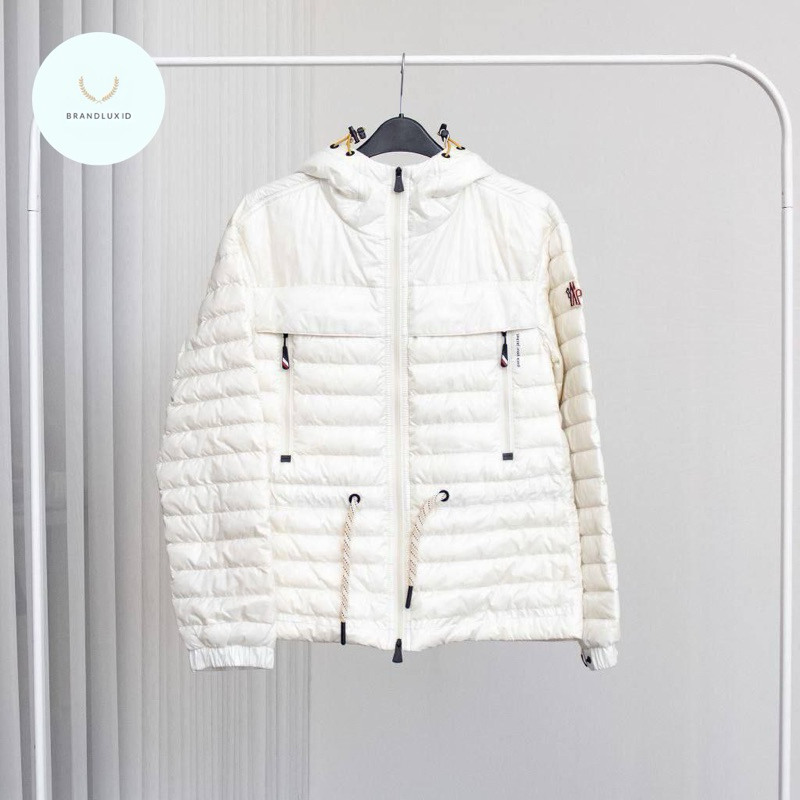 Moncler Grenoble White Eibing Short Down Jacket