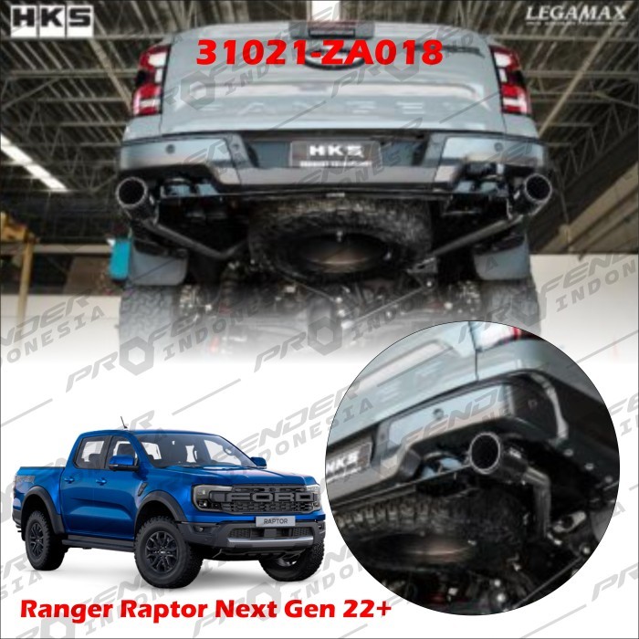 Aksesoris Muffler Exhaust Knalpot HKS - FORD RANGER RAPTOR NEXT GEN 22+ Legamax (Dual Tail carbon) 3