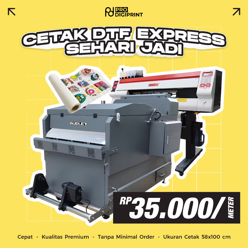 

Print / Cetak DTF EXPRESS Meteran ( Pro Digiprint )