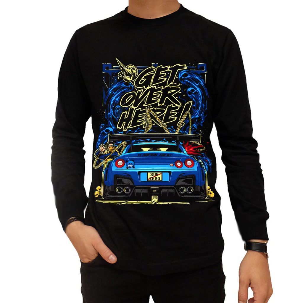 KAOS LENGAN PANJANG PRIA SPORT CAR | BAJU LENGAN PANJANG PRIA KEREN | KAOS DISTRO DEWASA TERBARU
