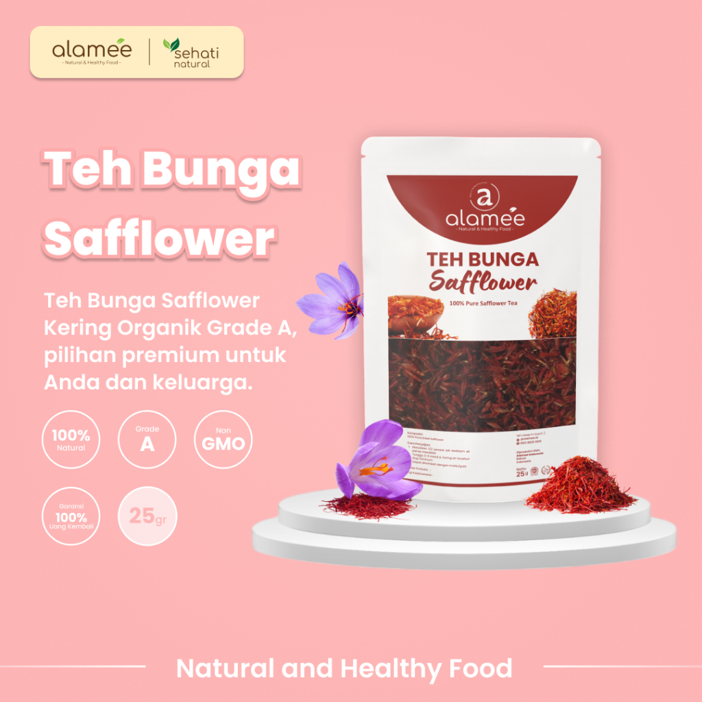 

Teh Bunga Safflower Herbal Tea Original Organik 25gr Alami Siap Seduh Minum Minuman Sehat Organic