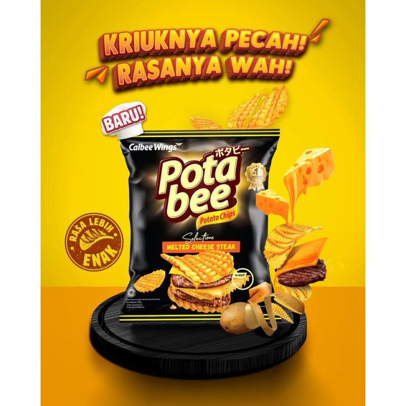 

Potabee Melted Cheese Steak JAPAN 1st POTATO CHIPs