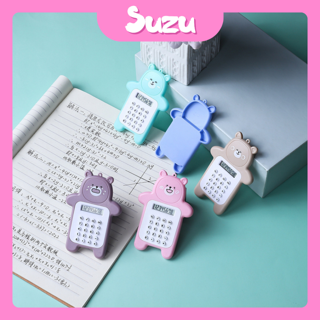 

Kalkulator Mini Karakter Beruang Lucu Portable Mudah Dibawa