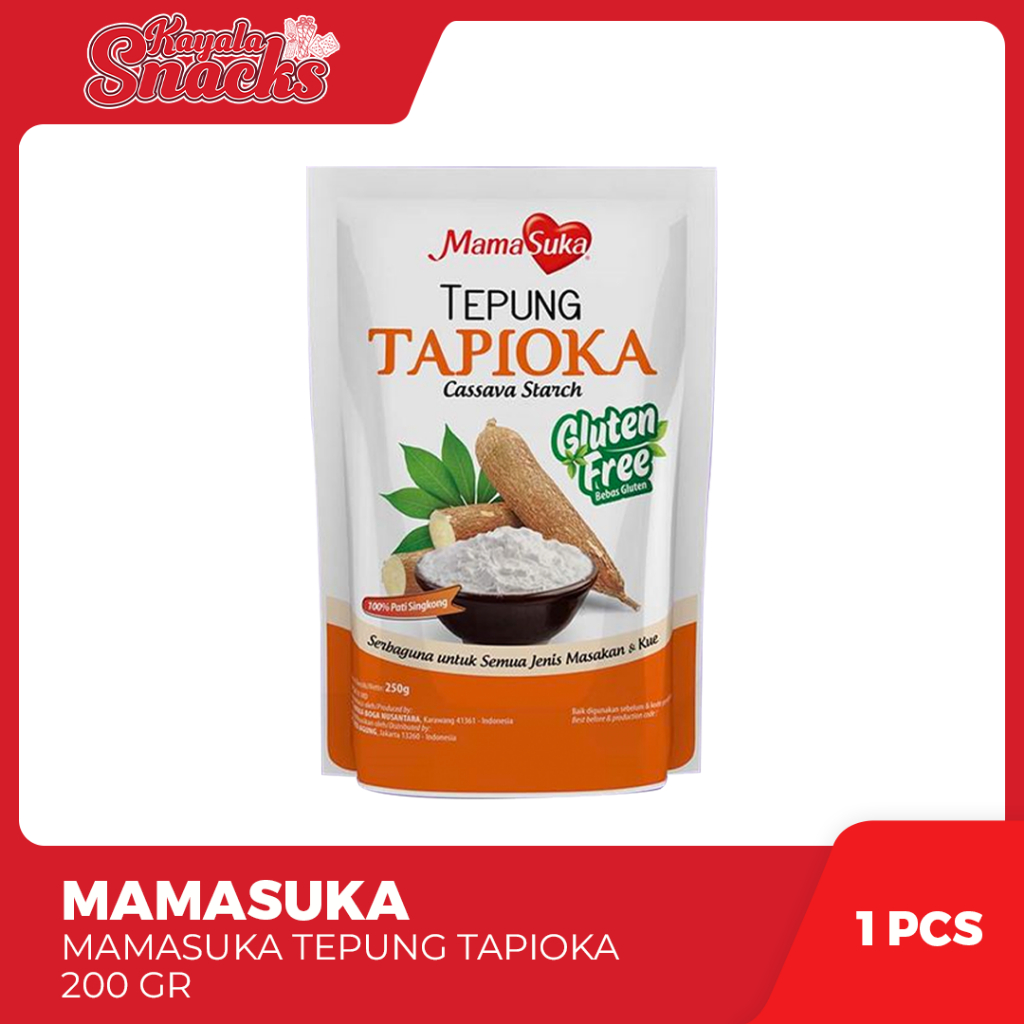 

MAMASUKA Tepung Tapioka 200gr - 1 Pack x 8 Pcs