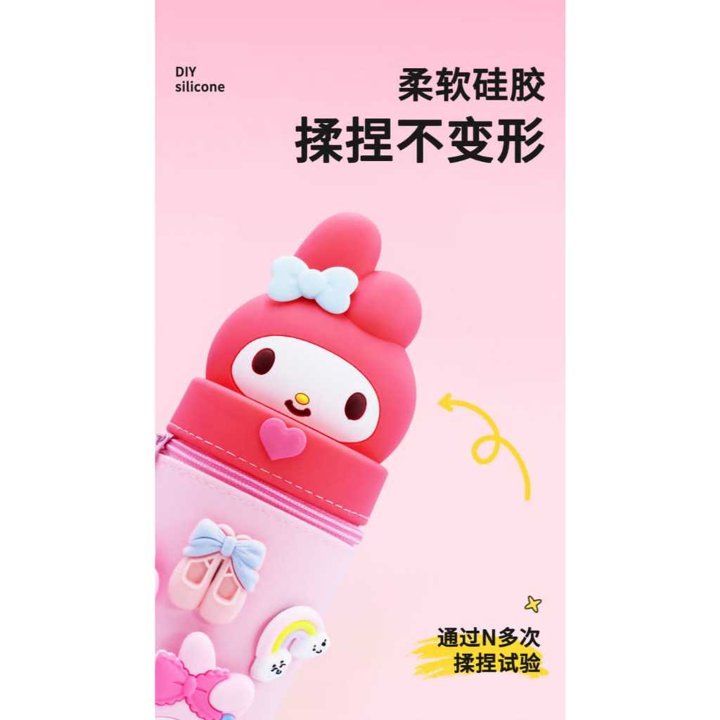 

Kotak Pensil 3D Sanrio Silicon Kanvas Free PIN Lepas Pasang Kotak Pensil Tabung Anak