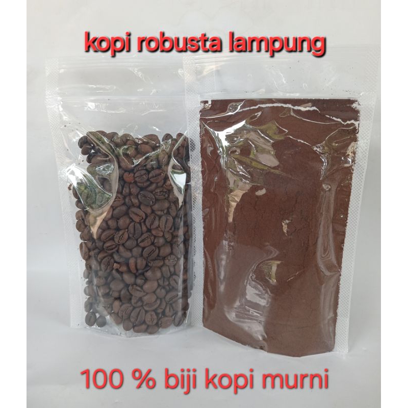 

Kopi Robusta Lampung murni- Roast Bean medium dark 100 gr
