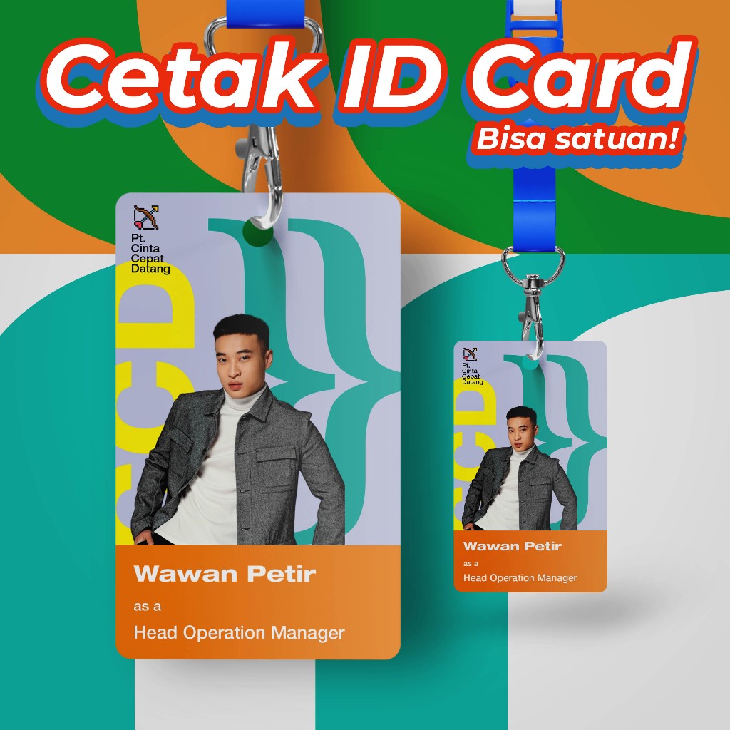 

BIKIN ID CARD SATUAN IDCARD KANTOR PVC KARTU NAMA LANYARD NAME TAG KARTU PESERTA KANTOR