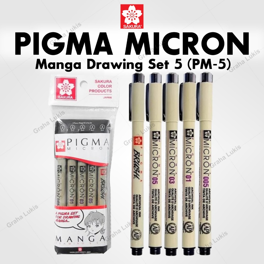 

Sakura Pigma Micron Manga Drawing Set 5 (PM-5)