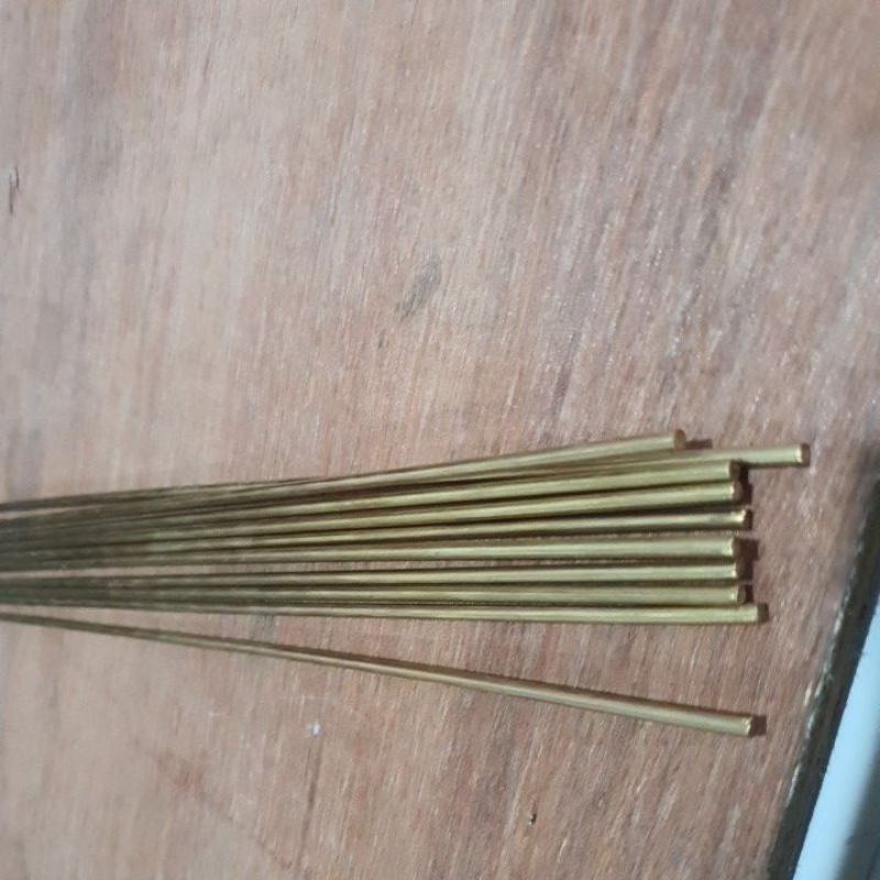 Kawat Las Kuningan 3mm Germany Kawat Las Panjang 1Mtr Kawat Las Harga Perbatang