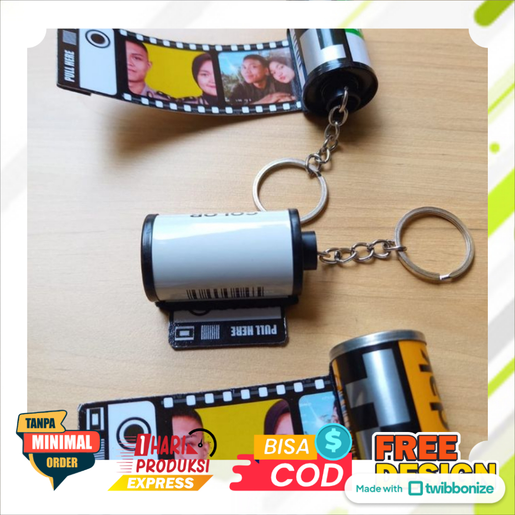 Roll Film Custom Gantungan Kunci 10 foto / Kado Gantungan Roll Film / Kado Ulang Tahun
