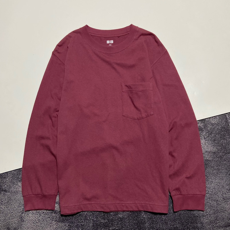 LONGSLEVE UNIQLO U KIDS POCKET PINK DUSTY