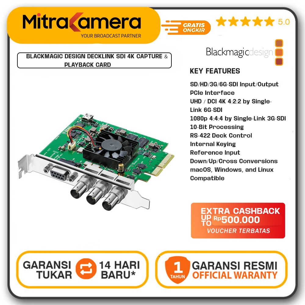 Blackmagic Design Decklink SDI 4K Capture & Playback Card