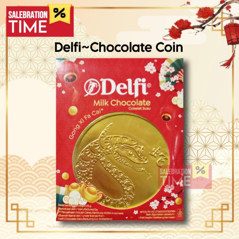 

angpao coklat chocolate koin coin besar delfi edisi imlek 2025 shio ular