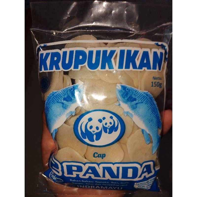 

kerupuk ikan mentah siap goreng 150gr cap 2 panda asli Indramayu