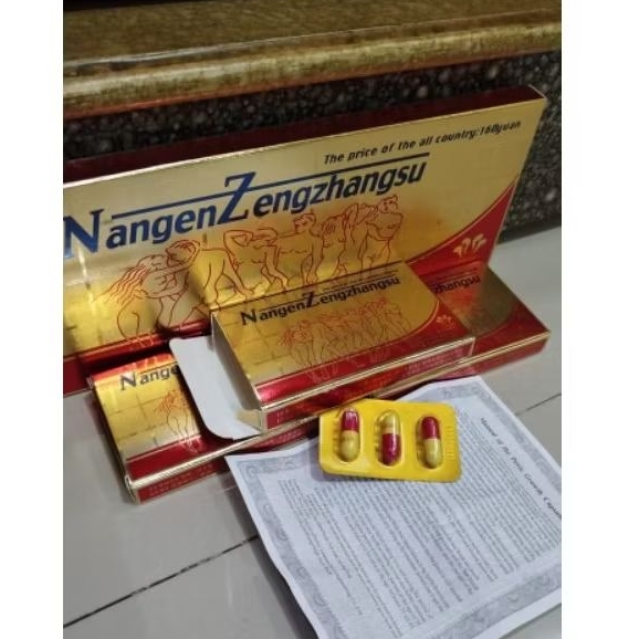 NANGEN original  kuat tahan lama 1 kotak isi 3 kapsul dan 12 kapsul