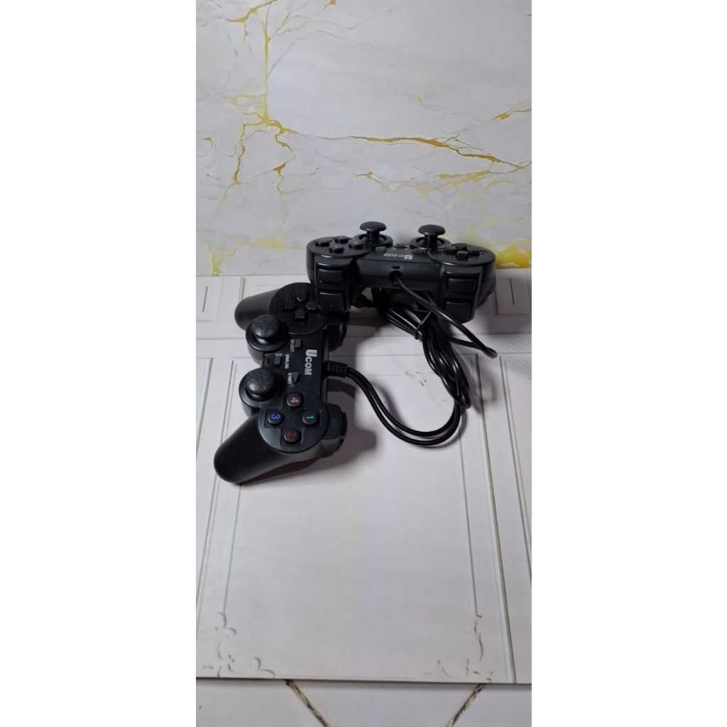 gamepad usb double getar hitam gamepad stik PC USB joystick PC LAPTOP GAMEPAD USB STIK PC