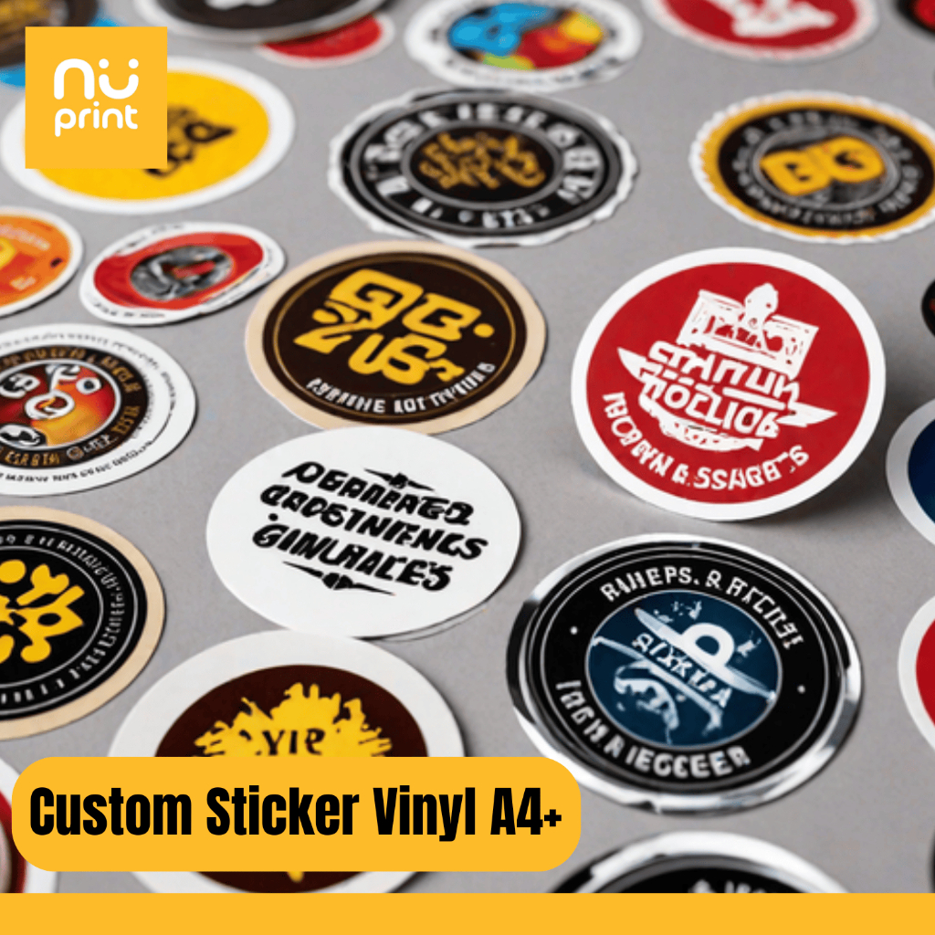 

Cetak Stiker Label Vinyl Kiss Cut / Cetak Stiker Custom A4+