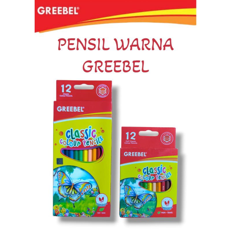 

PENSIL WARNA COLOUR PENCILS GREEBEL 12 WARNA