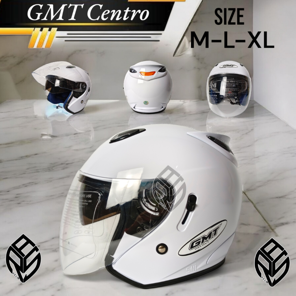 HELM GMT PUTIH | MODEL INK CENTRO DOUBLE VISOR